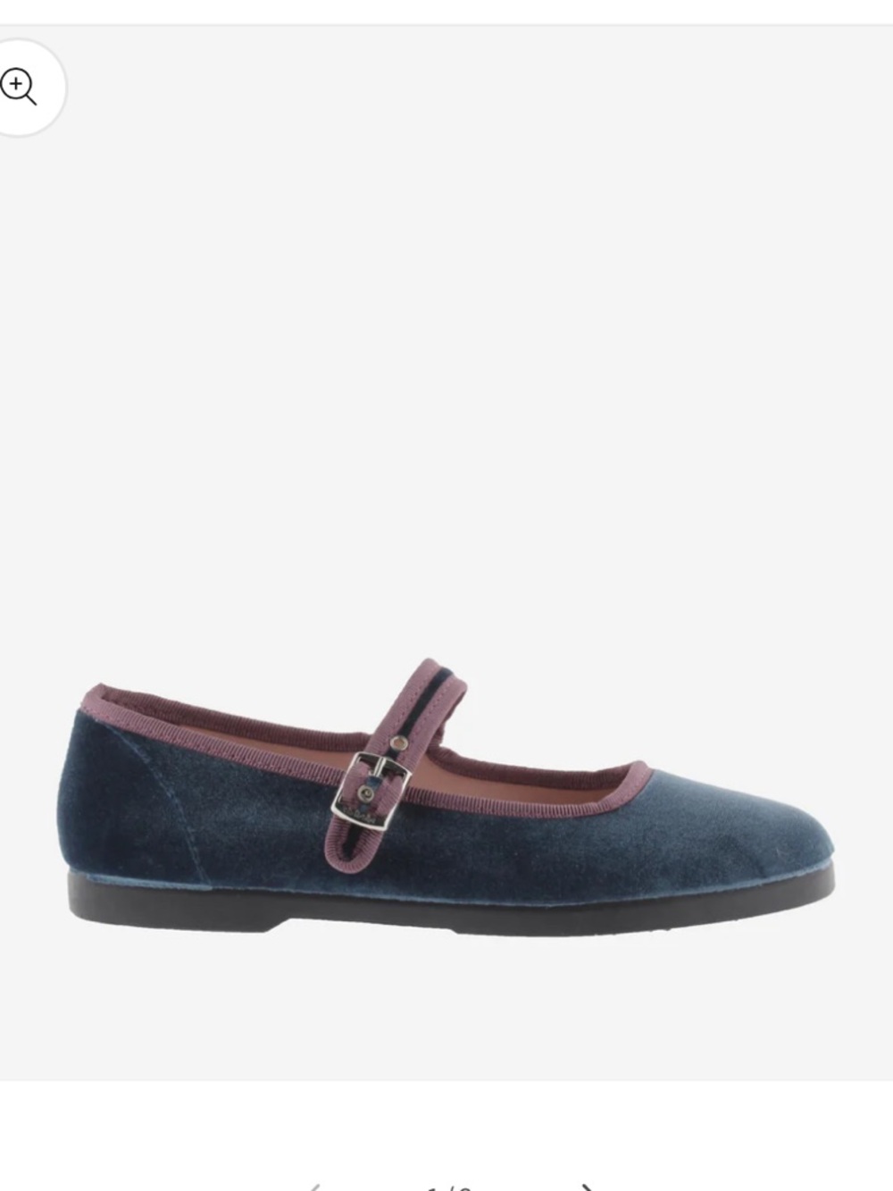 Victoria Navy Velvet Ballet Flats